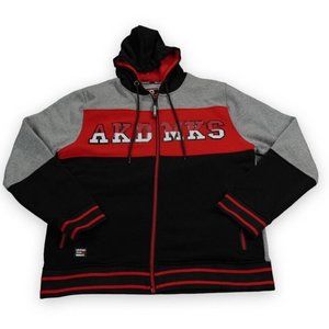 Akademiks Jacket Mens Large Black Red Color Block College‎ Y2K Streetwear